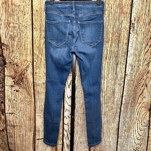 Hollister High-Rise Jean Legging Womens 7R Blue Distressed Denim Skinny Jeans - Picture 2 of 10